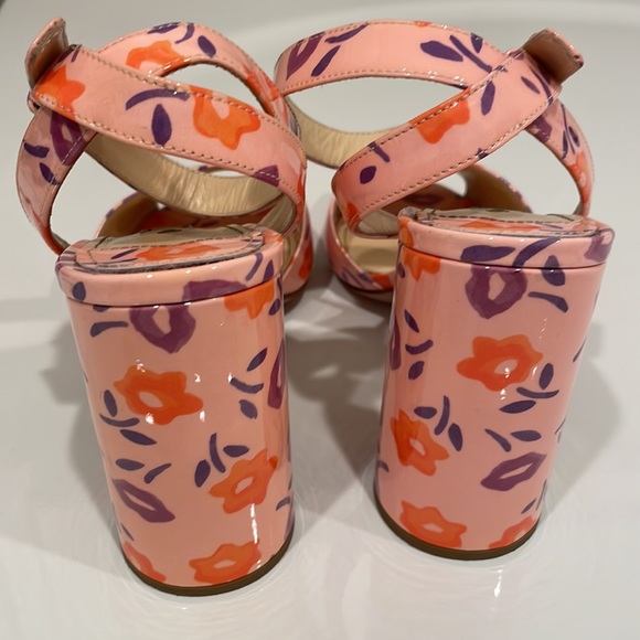 Prada Floral Patent Ankle-Wrap Sandals - Picture 3 of 13
